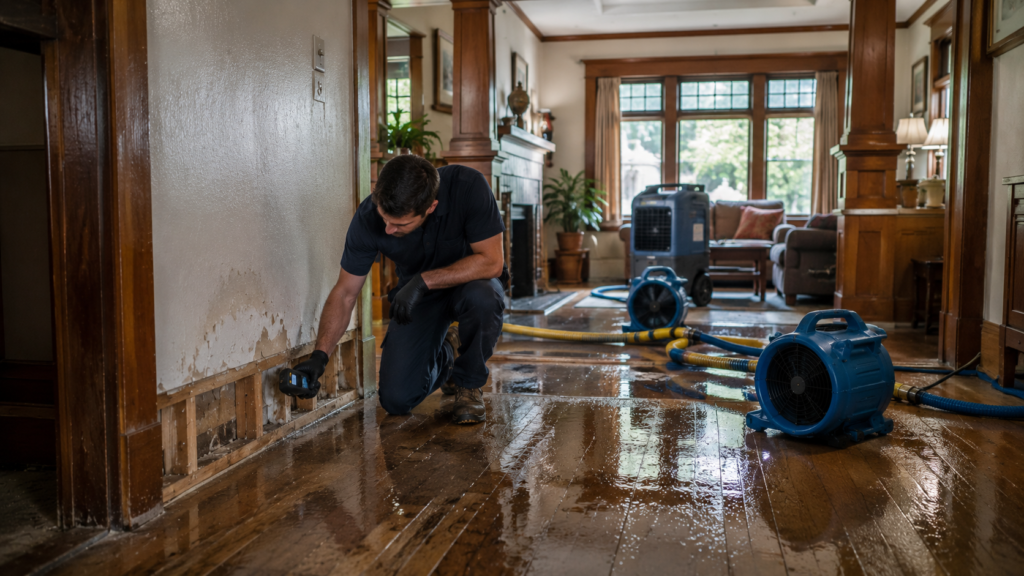 Water damage restoration in Emerson