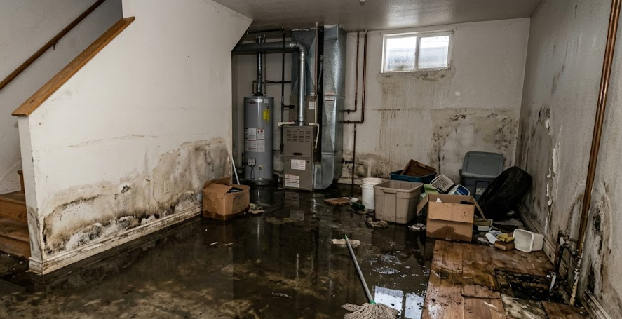 Sewage backup cleanup in Spokane home