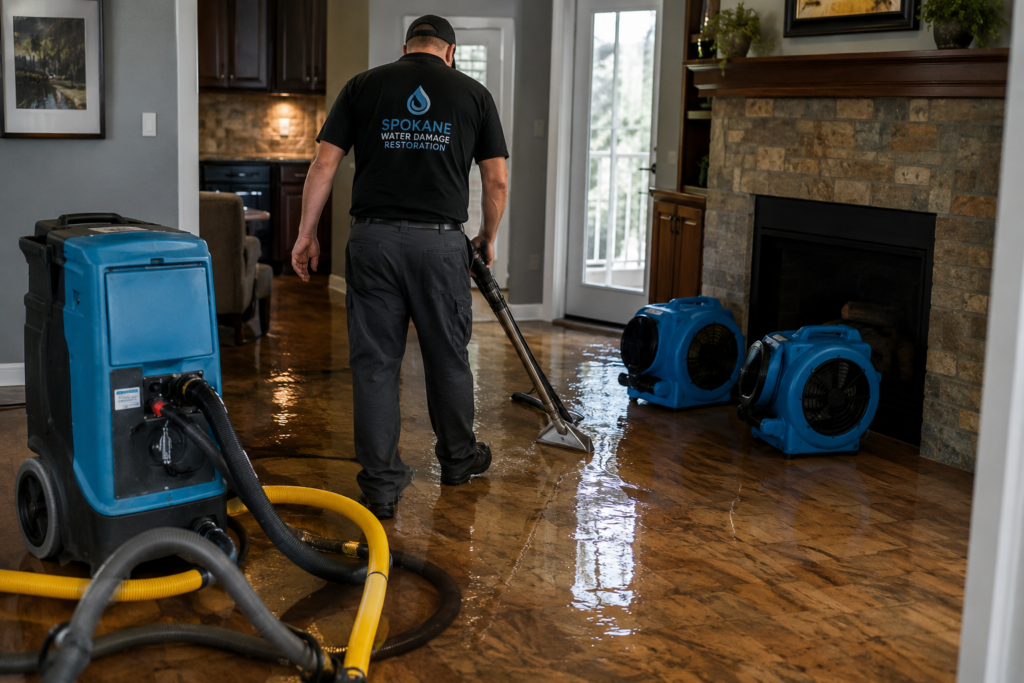 Water extraction service in Spokane home
